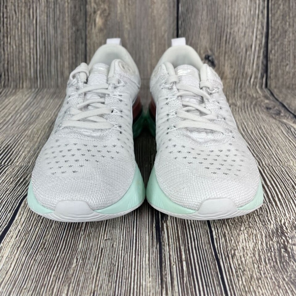 Nike React Infinity Run Flyknit 2 Platinum Tint/Barely Green Wmns 9 CT2423-007 - Picture 4 of 8